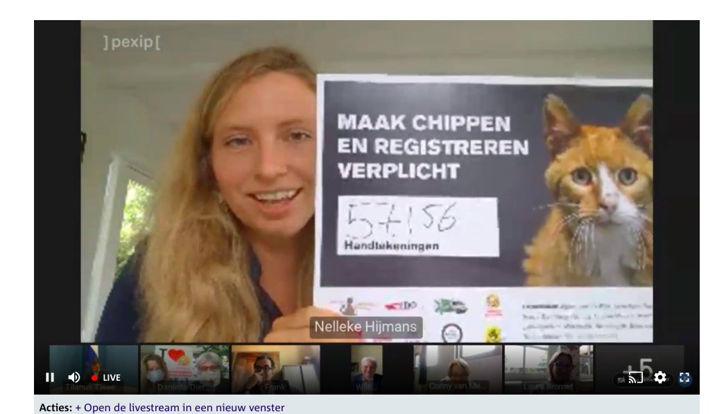 Mede dankzij jouw hulp hebben we zojuist de #maakchippenverplicht petitie online overhandigd met ruim 57.000 handtekeningen! En nu hup dat chippen en registeren verplicht maken.