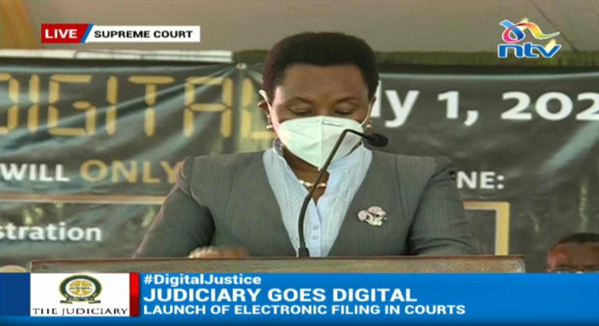 ntvkenya's tweet photo. We can no longer go back to being analogue; we must continue to institutionalise the digital system. We shall resist the analogue days, we do not have a choice. ~ Justice Philomena Mwilu

#DigitalJustice https://t.co/Vda4jt1lNq