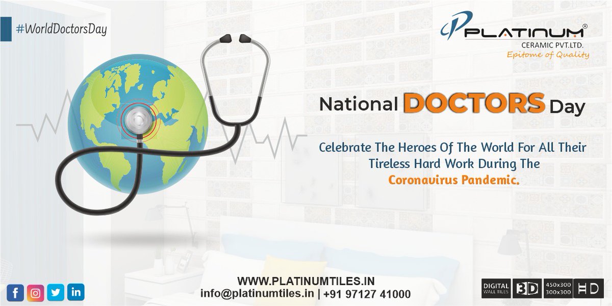 platinumtiles_'s tweet photo. #internationaldoctorsday #doctorday #doctordays #doctor #1july #doctorsofinstagram #doctormemes #doctordoom #nutriara #doctors #healthcare #medicine #tiles #tileonline #tilesshowroom #mattorglossy #digitaltile #walltiles #tilesforwall #platinum #platinumtiles #gujarat #india https://t.co/NGCaNKE7b6