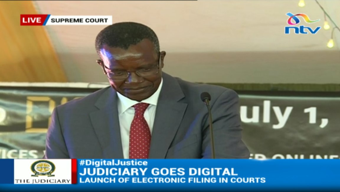 ntvkenya's tweet photo. Judicial forms must always focus on information and communication management in the system. We want to do our very best to have our country ranked high in the ease of doing business ~ CJ Maraga

#DigitalJustice https://t.co/orowu0fIx8