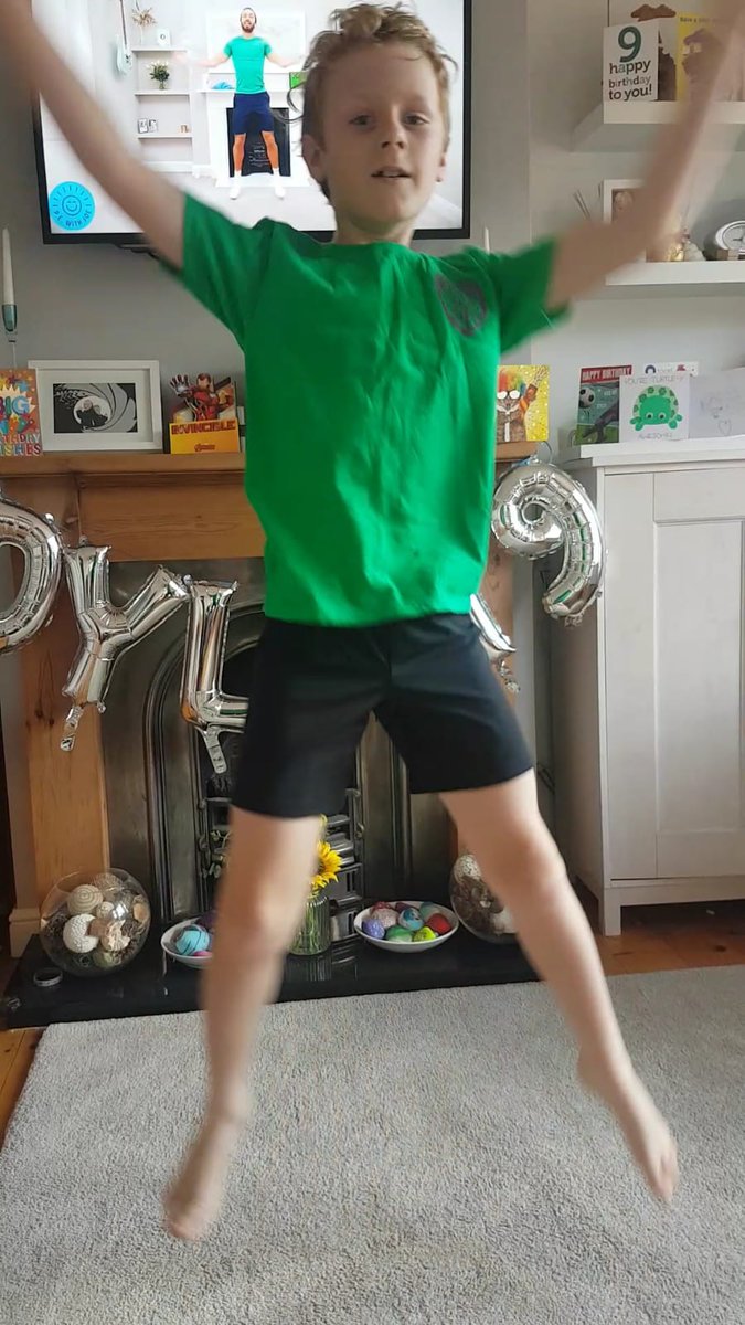 phil_talbot_'s tweet photo. @thebodycoach Dylan's big sister went back to school so he got his PE kit on for today's workout! #PEwithjoe https://t.co/UPR3TRShkT