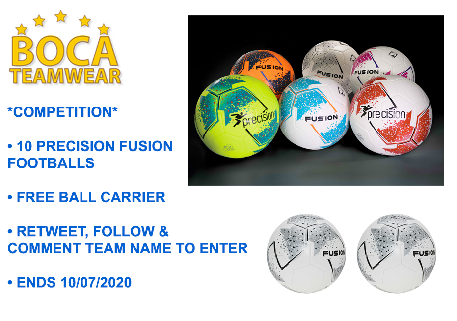 BocaTeamwear's tweet image. ***COMPETITION TIME***

Win 10 Free Precision Fusion Training Footballs With Ball Carrier!

Retweet, Follow &amp;amp; Comment Your Team Name To Enter!

Winner Announced July 10th 2020.