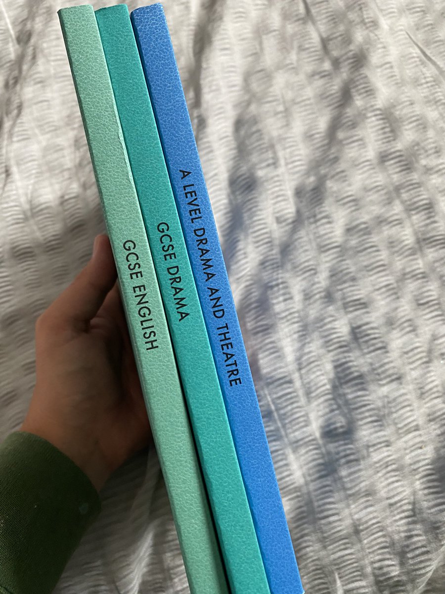 So I loved the idea of having a notebook for each book/play/practitioner I teach, but the idea does not work for my bank account. Instead, I bought myself a personalised notebook for each key stage - KS3 still left to arrive #teacherstationery #personalisednotebooks