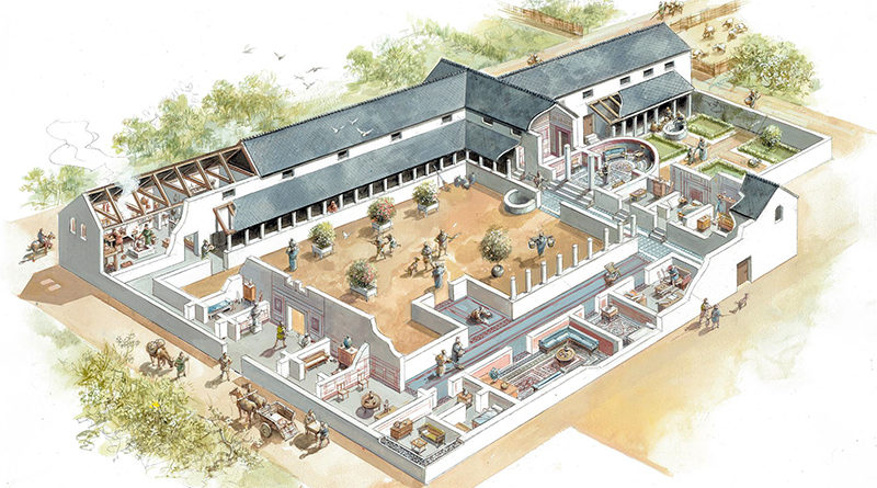 In the countryside,(by  @Capitolivm:  https://tinyurl.com/y99ndueu&nbsp;) wealthy people built the  #villae. We know 2 different type:the  #villarustica, the hub of a large agricultural estate and the  #villaurbana, easily reachable from the closest city,built for leasure  #Museumsunlocked 2/12