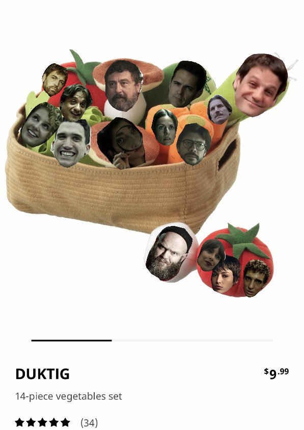 La Casa de Papel characters as IKEA plushies, a thread