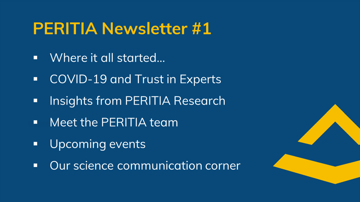 PERITIAnews's tweet photo. 🥁We are happy to announce our first #PERITIA newsletter!
Take a look and let us know what you think! ➡️ https://t.co/X4OozGD1OK
If you enjoy it, don't forget to subscribe here ➡️ https://t.co/rDw9pU0cM6
#scienceadvice #scicomm #trustinexperts @EU_H2020 @CORDIS_EU #H2020 https://t.co/nWxeLCVZwI