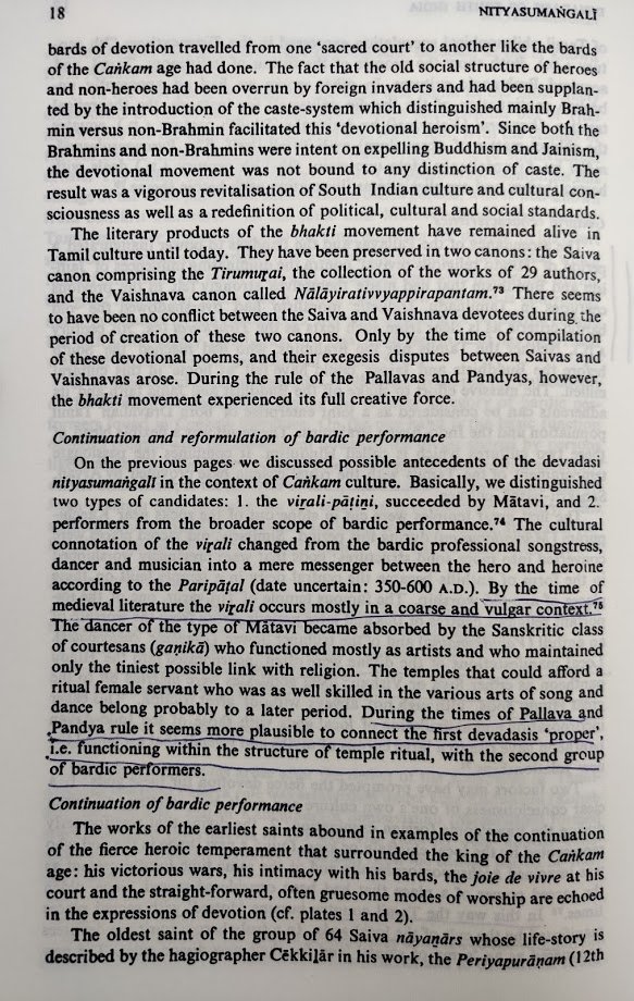 The first plausible connect to DEVDASI is probably found during the times of Pallava & Pandya RuleA South Indian Inscription reveals that temples functioned as centre of Culture, Employments and money lendersIt mentions temporary emp. to performers in Rajarajeshvara Nataka7/n