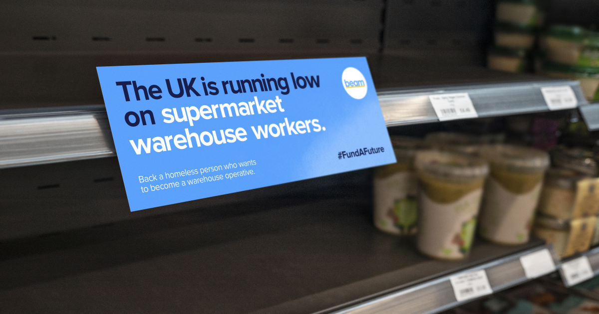 BiteTrends's tweet photo. @wearebeam the online platform which crowdfunds homeless people back into the workplace, has launched a new campaign, created by Good Brains for Good Brands.

#FundAFuture shows the power of creativity for social good

https://t.co/wZyi1nwNC4 https://t.co/4H5dgCykEr