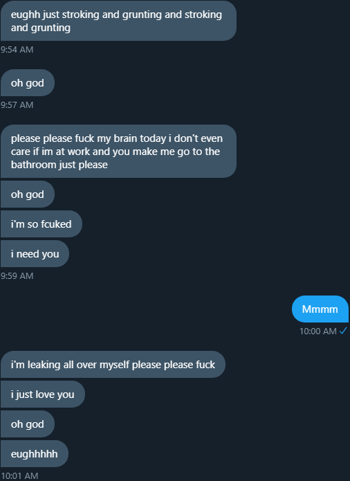 backup__lisa's tweet photo. "Oh god, I can't stop stroking, stroking over you feels so good, stroking over you is the only thing I need"

Left one of my slaves jerking mindlessly while I was busy this morning.

I love watching you push yourself deeper into addiction.

@CatFishFindomRT 
@weheartcatfish https://t.co/DuVDy1hyH1