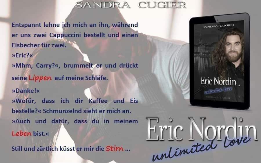 #Release

Romantisch geht es los mit dem ersten #Schnipsel aus "Eric Nordin: unlimited love" von <a href="/CugierSandra/">Sandra Cugier Autorin</a> 🤩

Hach ja, da spürt man beim Lesen richtig die Liebe zwischen den beiden... ❤️

Ihr wollt mehr....
Dann geht's hier zum #Buch:
amazon.de/dp/B08BNR7FYK/…