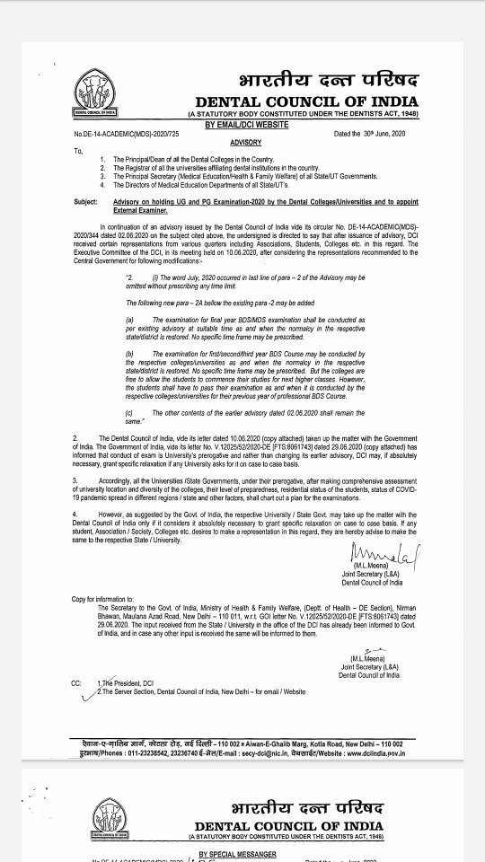 KuldeepMukherj3's tweet image. Sir,is DCI joke to us?What type of advisory is This?The college are free to allow the students commence their higher next studies.
#StudentsLivesMatter 
#cancelmedicalexams 
#onenationonerule 
@dentalcouncil8 @ugc_india @DrRPNishank @narendramodi @SupremeCourtFan @drharshvardhan