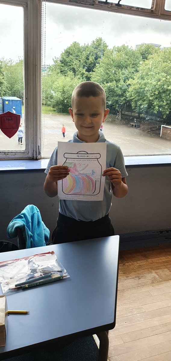 marys_rc's tweet photo. Bubble C from Blwyddyn Tri are so excited to be back in school and have washed their worries away by writing them in a worry jar.
#welcomehome
#noworriesjustgiggles
#likeweveneverbeenaway 
#bubblec https://t.co/acI9b7j8vl