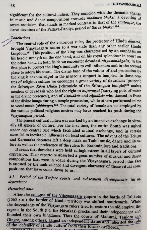 With ascendency of Venktesa (1614AD), the shift from Saivism to Vaishnavism was observed. The power centre transferred to more local Madurai, Tanjore, Gingee etc. Further Change in culture and music composition occured during 18th and 19th Century.12/n