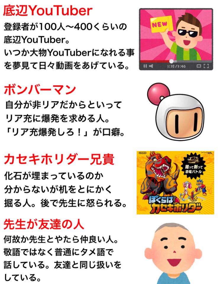 出来れば関わりたくない？クラスに一人はいるヤベー奴www