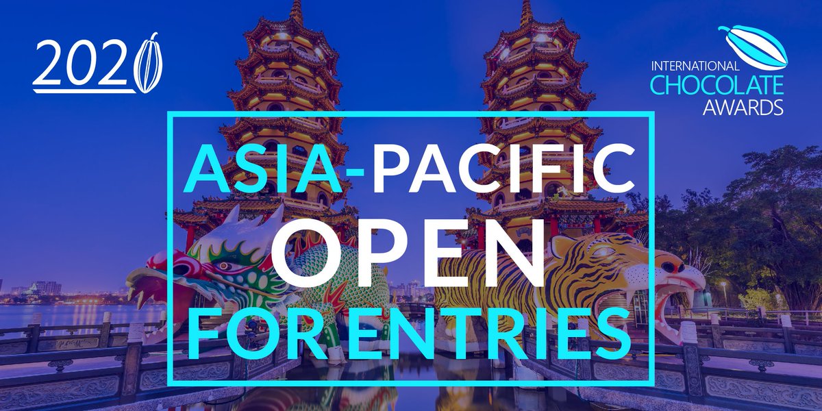 ChocolateAwards's tweet photo. We are pleased to announce that the 2020 Asia-Pacific Bean-to-Bar and Chocolatier Competition is now open. This competition is for all entrants with their main office or headquarters in Asia-Pacific, Oceania and India. Enter at https://t.co/hCV2bXBjVs https://t.co/n2PepPaKEP