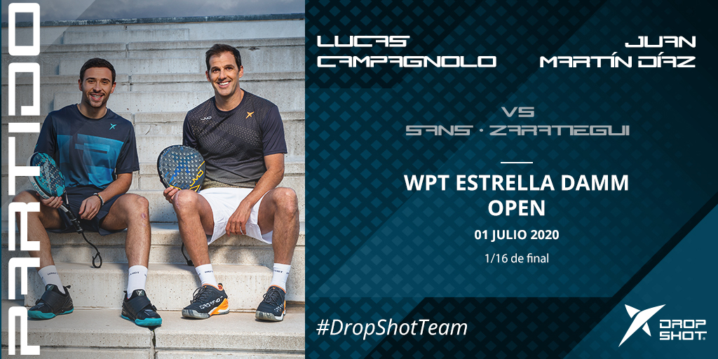 _DropShot_'s tweet photo. ¡Hoy es día de partido en el #WPTEstrellaDammOpen⭐️! @JuanMartin_Diaz junto a @lcampagnolo jugarán los dieciseisavos de final en la pista central del Madrid Arena, ¡mucha suerte a nuestros jugadores! #APorElTorneo #TeamDropShot #WPT #WorldPadelTour💙 https://t.co/PI95xN091c
