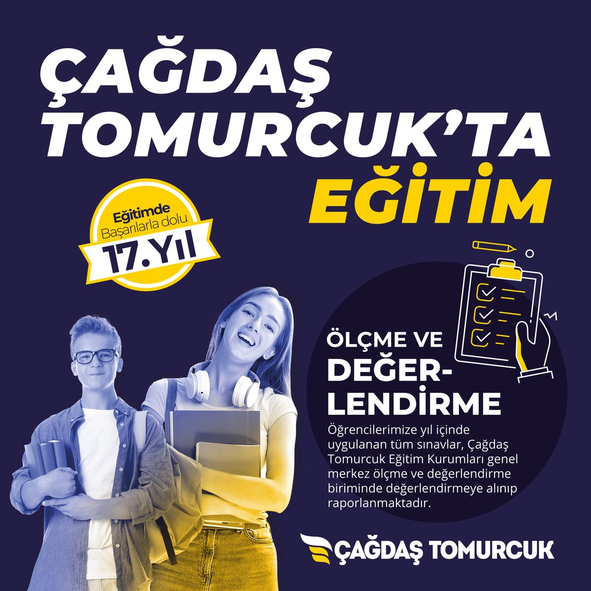 EgitimTomurcuk's tweet photo. Çağdaş Tomurcuk'ta Eğitim; öğrencilerimize yıl içinde uygulanan bütün sınavlar, Çağdaş Tomurcuk Eğtiim Kurumları genel merkez ölçme ve değerlendirme biriminde değerlendirmeye alınıp raporlanmaktadır.
#kolej #kurs #tyt #ayt #yks2021 #üniversitehazırlık #çarşamba https://t.co/0uelxtJhgG