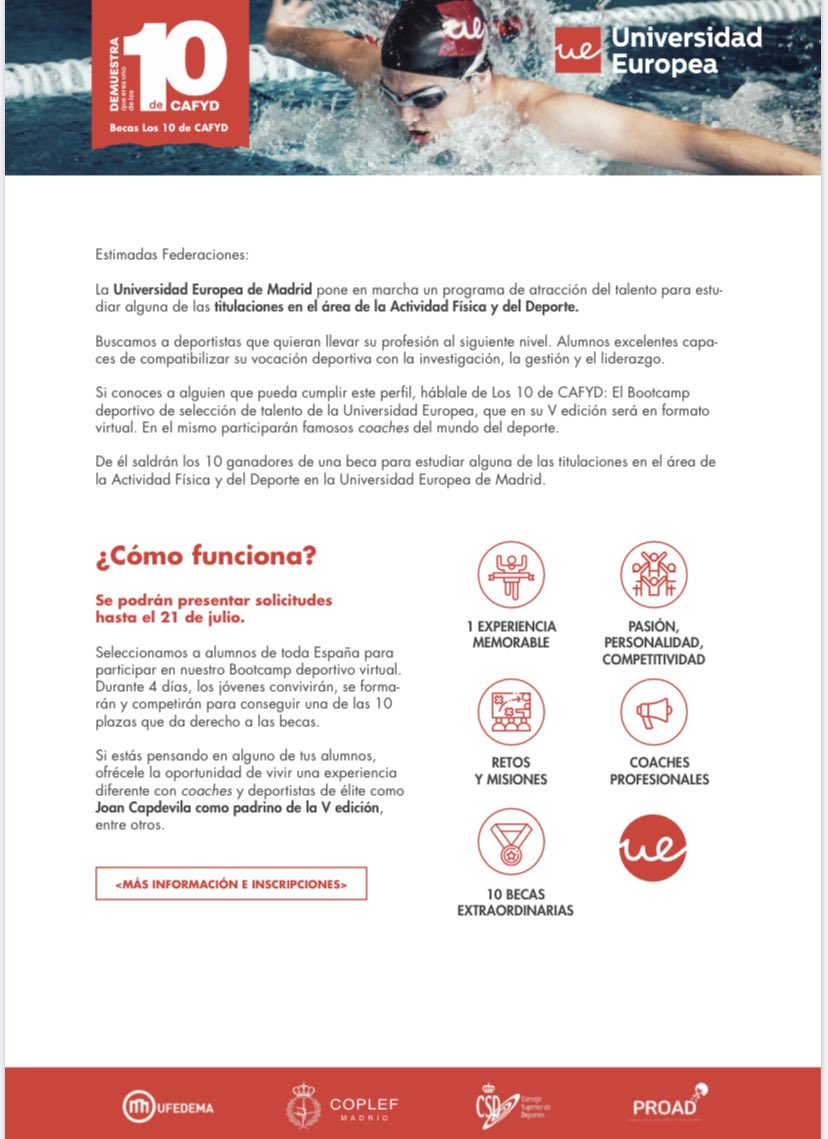 Unión de Federaciones Deportivas Madrileñas tweet media