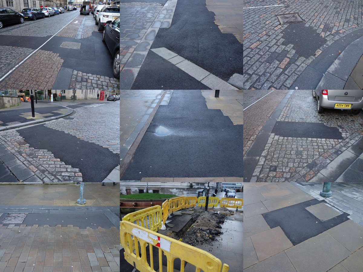 When the public realm looks like some giant ham fisted fuckface has smashed up your streets & filled the gaps with road marmite - because no one will notice!! Or how ongoing street neglect justifies not being able to have nice things in the first place!  #shitscape  #streetscape