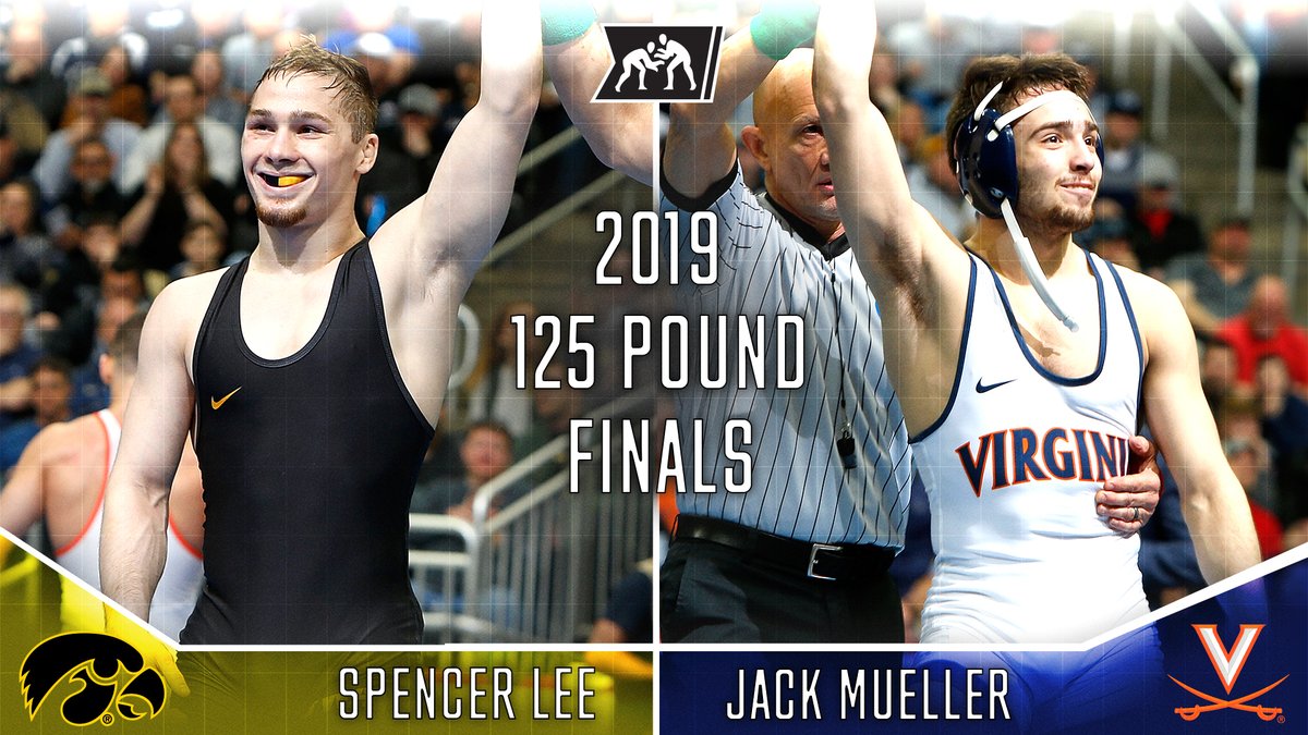 Join us Friday night at 7:00pm EST, to watch the entire 2019 125 pound #NCAAWrestling Championship match between @Hawks_Wrestling Spencer Lee and @UVAWrestling Jack Mueller. https://t.co/3tjC7zFQAO