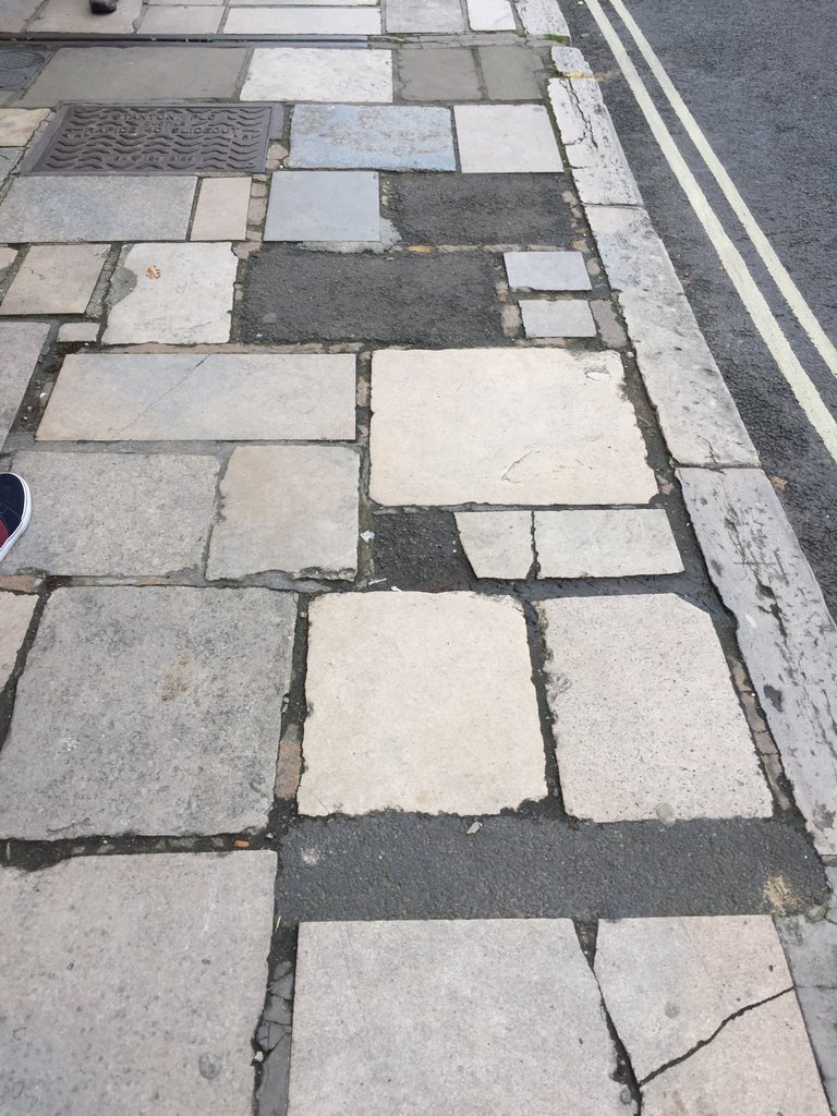 Step two. Use the old bag of wank zero maintenance argument, to justify not spending a bit more effort on the tiny percentage of quality streets in your area. BTW Nothing is fucking zero maintenance!  #shitscape  #streetscape