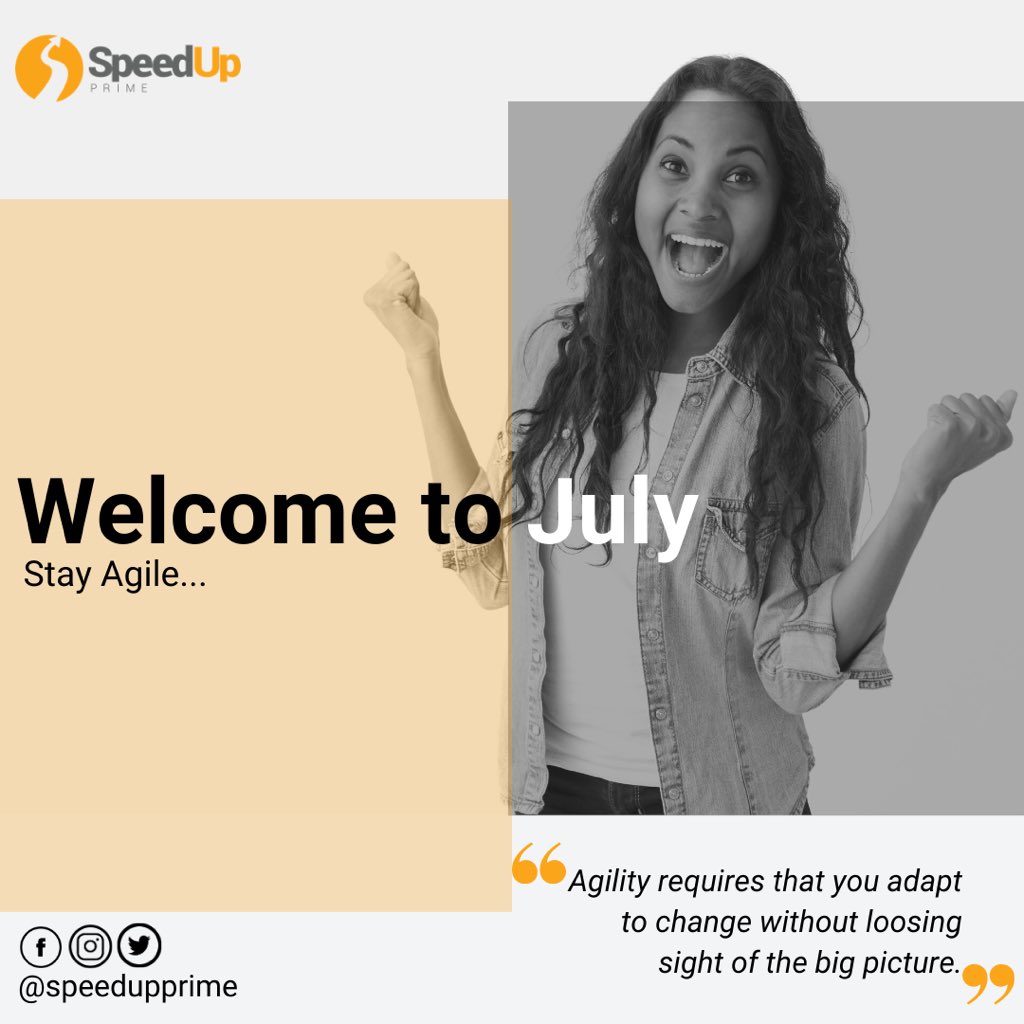 Speedupprime's tweet image. With great Joy and #agility we welcome you to a new month and the second half of 2020. 

We are ready to help you adapt and make the best of it! 

#Speedupprime #digitechskills #businessproject #humancapacity… instagram.com/p/CCGHos9AGBa/…