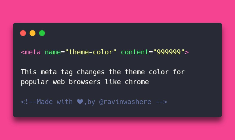 ravinwashere's tweet image. Handful  #HTML Tips To Make Things Easier! 

#100DaysOfCode #CodeNewbie