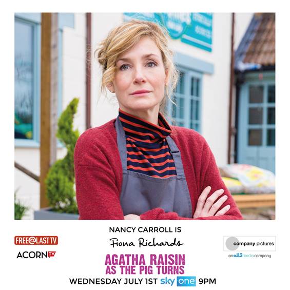 To take her mind off her breakup, Agatha and the gang visit a fayre.

#AgathaRaisin concludes on Sky One tonight, with 
<a href="/mfhorne/">Mathew Horne</a>, <a href="/nanceofdigby/">Nancy Carroll</a>, Lucy Liemann, <a href="/C1aire_Cox/">Claire Cox</a>, David Newman and Produced by @GuidoHescott.