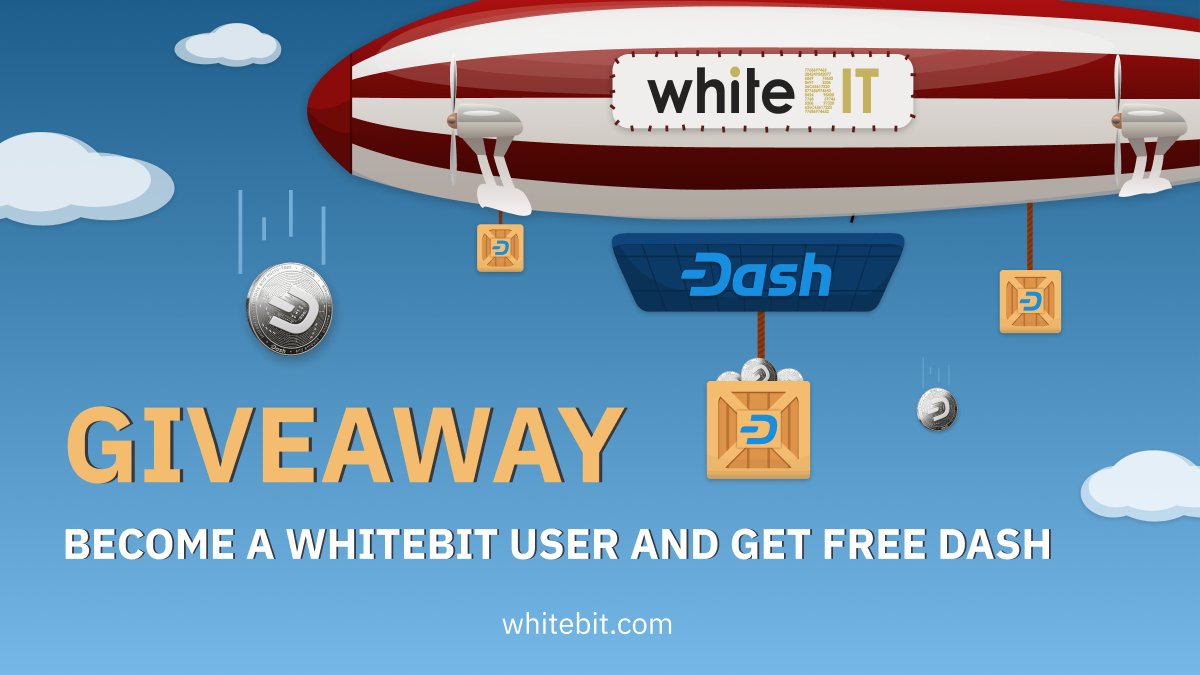 WhiteBit's tweet photo. Giveaway time! 

We want to reward our new users with $DASH! Complete a few simple steps and you’re in! 
You have 2 weeks to take part: 1.07 to 15.07Number of participants is limited

Start building your trading portfolio with WhiteBIT! 
More here:  https://t.co/aWUVqchRz6 https://t.co/28EovuLdBJ