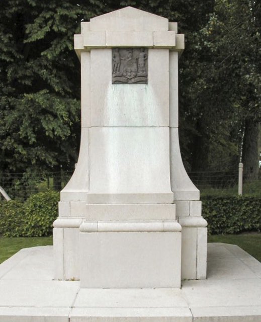 ...into the village of Serre, if one can call a small cluster of buildings by such a name, here stands our own battalion memorial, flanked with the city coat of arms and “Tiger and Rose”.It is well cared for, and on down the road toward AuchonVilliers, where we pause at...8/