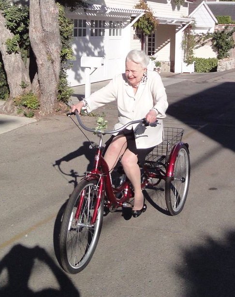 _AngelaLansbury's tweet photo. Dame Olivia de Havilland celebrates her 104th year on Earth today. Still rides a bike like a boss. https://t.co/VIseeY73hG