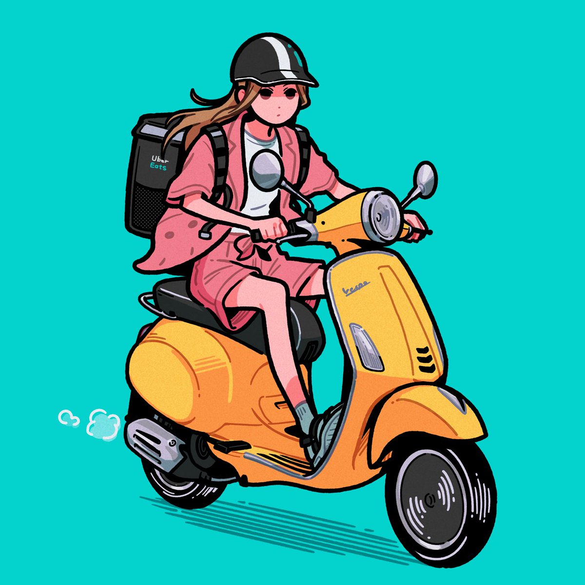 「Vespa Girl 」|美好よしみのイラスト