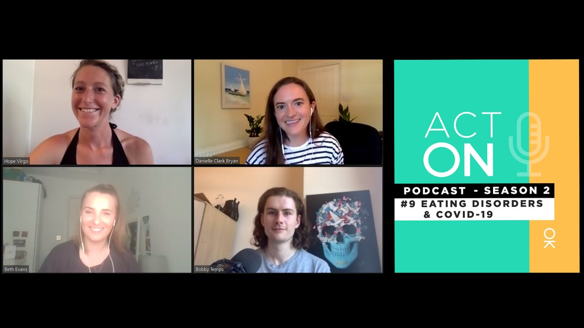ThriveLDN's tweet photo. Our latest #ActOnPodcast episode, looking at #EatingDisorders &amp; #Covid19, is out now!

Hosted by @BobbyTemps from @mental_podcast, with guests @HopeVirgo, Beth Evans from The Sunflower Project &amp; Danielle Clark Bryan from @kingsedresearch

Full info 👉 https://t.co/SwtOLMYHKI https://t.co/QMWiGyOI0h