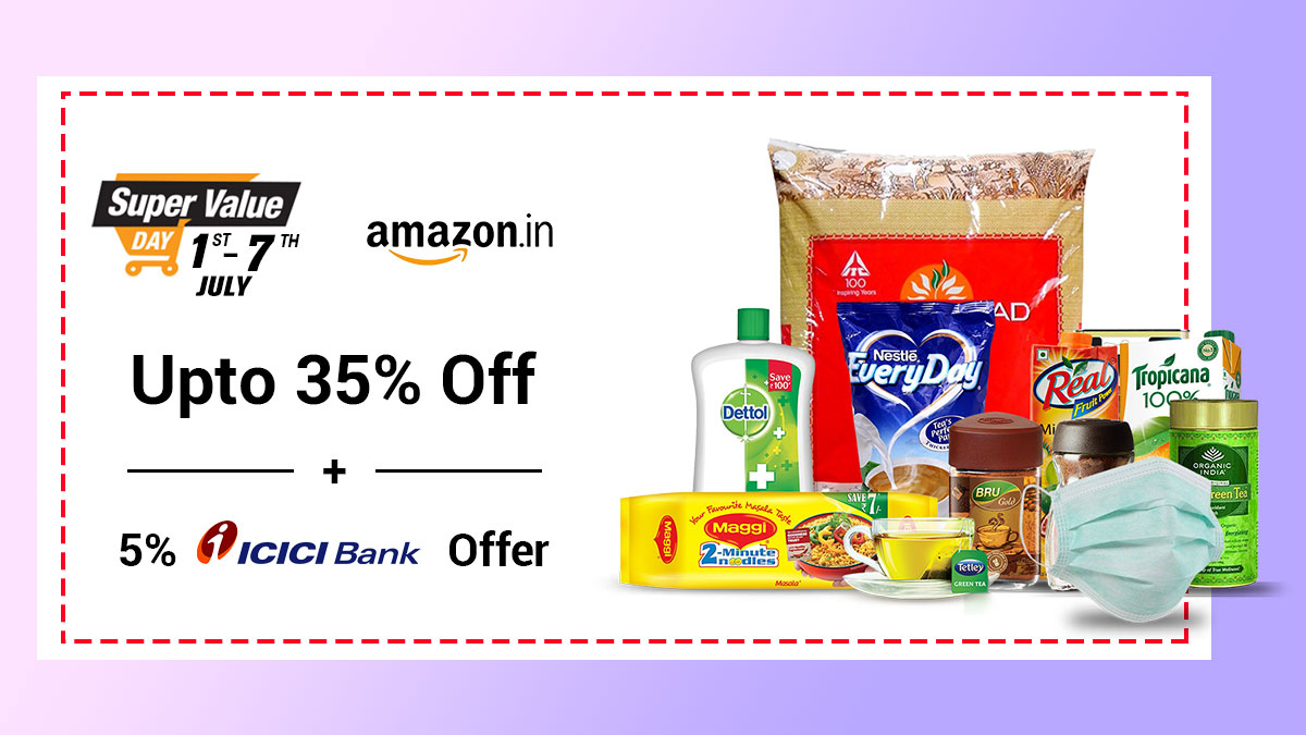 Cashkarocom's tweet photo. Amazon Super Value Days are back! Why step out when your essentials can come right at your doorstep? Shop now: https://t.co/yE4ISW8HXe
.
#grocery #savings #supervaluedays #savebig #amazonindia https://t.co/icoYGE5P47