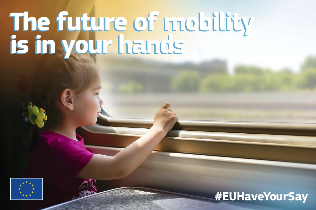 We are working on a sustainable &amp; smart #MobilityStrategy to create a resilient transport system for the generations to come. We want to hear 💬 your views. 

#EUHaveYourSay by 23 September ➡ europa.eu/!FM73MN 
#RethinkingTransport