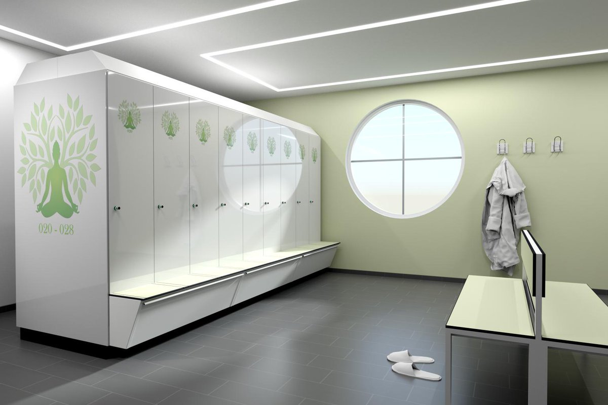 PREFINO LOCKERS - De bijzonder hoge kwaliteits #lockers van de Prefino-serie van C+P voldoen aan de hoogste eisen voor #hygiëne, details en design. De grote lockercapaciteit is geschikt voor complexe opslagvereisten. De toepassingsgebieden zijn #spa #sport en #fitness.