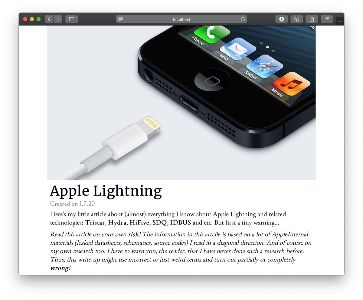nyan_satan's tweet image. Here&apos;s my little article about (almost) everything I know about Apple Lightning and related technologies: Tristar, Hydra, HiFive, SDQ, IDBUS and etc.

Read on your own risk!

nyansatan.github.io/lightning