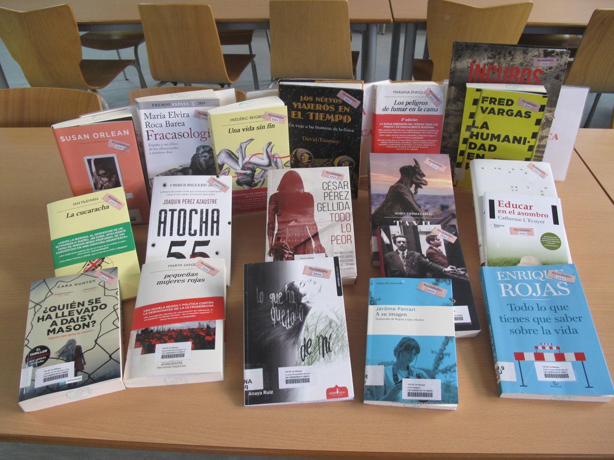 BiblioMalaga's tweet photo. Volvemos con#MiércolesDeNovedades para que en el#Verarano sigamos disfrutando de la #Lectura. Préstamo #8Libros durante durante 30 días y 4 #audiovisuales 15 días👏Nuestro horario es de 09:00h a 14:00h de lunes a viernes y no necesitas pedir cita🏖🏖
#BibliotecaMalaga#Verano2020 https://t.co/GHVkF10AMw