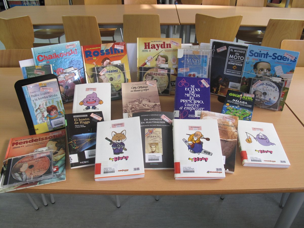 BiblioMalaga's tweet photo. Volvemos con#MiércolesDeNovedades para que en el#Verarano sigamos disfrutando de la #Lectura. Préstamo #8Libros durante durante 30 días y 4 #audiovisuales 15 días👏Nuestro horario es de 09:00h a 14:00h de lunes a viernes y no necesitas pedir cita🏖🏖
#BibliotecaMalaga#Verano2020 https://t.co/GHVkF10AMw