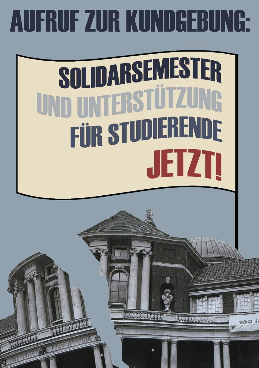 campusgruen_hh's tweet photo. Endlich geht's auch in #Hamburg auf die Straße für ein #Solidarsemester! Am Freitag (10. Juli 20) demonstrieren wir für echte Studihilfen, für die schrittweise Öffnung der Hochschulen, für ein Semester ohne Nachteile für Studierende und Lehrende!

#hh1007 #Solidarsemester2020 https://t.co/CNXbAmq2Hz