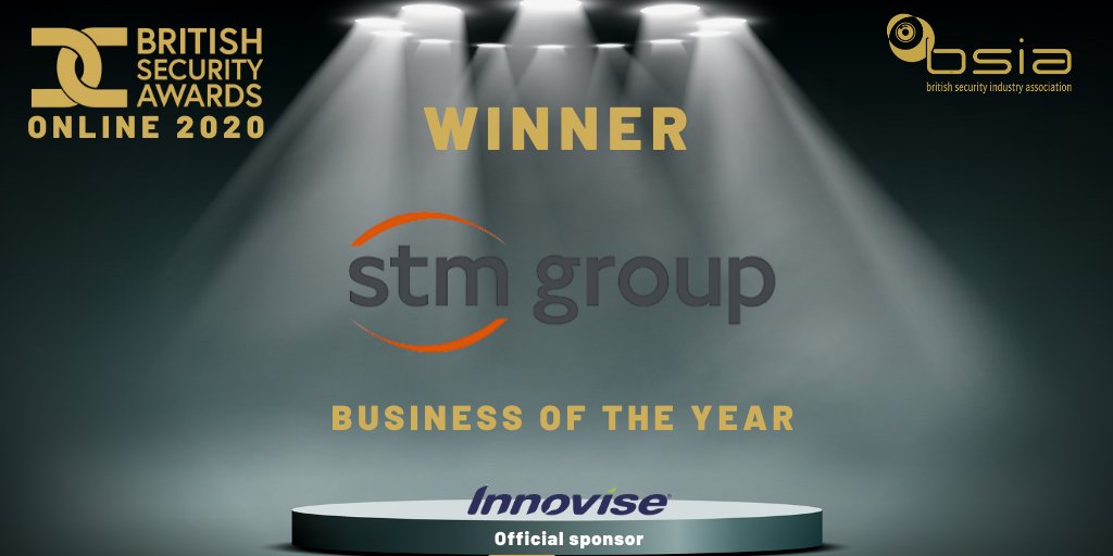 The winner of the British Security Awards 2020 #BSAOnline2020 Business of the Year is <a href="/STMGroupLtd/">STM Group</a>!