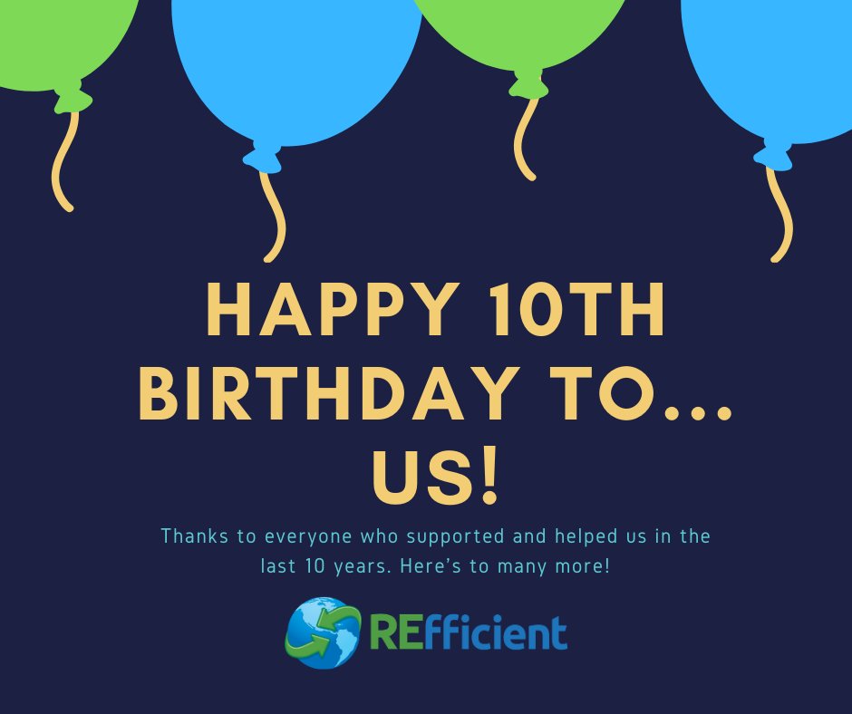 REfficient's tweet image. 10 years ago, REfficient was started with a bold vision and a lot of hard work. We're proud and grateful to say we're still going strong all these years later! #HappyBirthday #HamOnt #CanadaDay