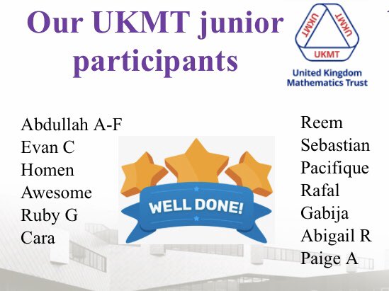 MathsAtStNicholas (@stnicksmaths) on Twitter photo This morning, 13 of our Y7 and Y8 students took part in this year’s UKMT Junior challenge. What amazing dedication you have shown towards your mathematical studies. Your teachers are incredibly proud of you. Now, we wait for the results! 🥳 #PBNE <a href="/ACADEMYSTNICKS/">St. Nicholas</a> This morning, 13 of our Y7 and Y8 students took part in this year’s UKMT Junior challenge. What amazing dedication you have shown towards your mathematical studies. Your teachers are incredibly proud of you. Now, we wait for the results! 🥳 #PBNE <a href="/ACADEMYSTNICKS/">St. Nicholas</a>