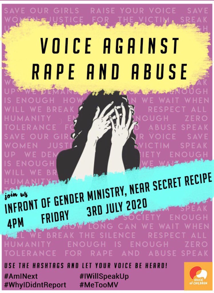 Everyone who can join please come to the protest ♥️ #AmINext #IWillSpeakUp #WhyDidntIReport #MeTooMV
