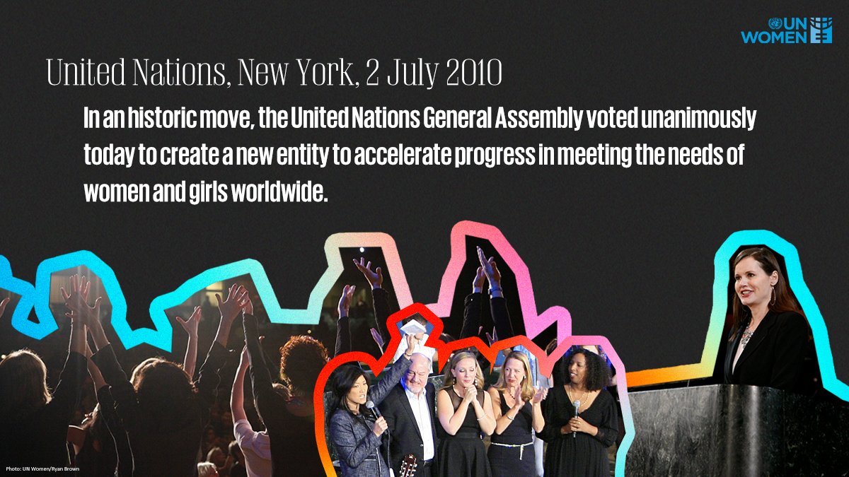 UN_Women's tweet image. 2020
2019
2018
2017
2016
2015
2014
2013
2012
2011
2010

On 2 July 2010, UN Women was created. Since then, we haven’t stopped working to promote women’s empowerment, women’s rights and gender equality all over the world. #GenerationEquality