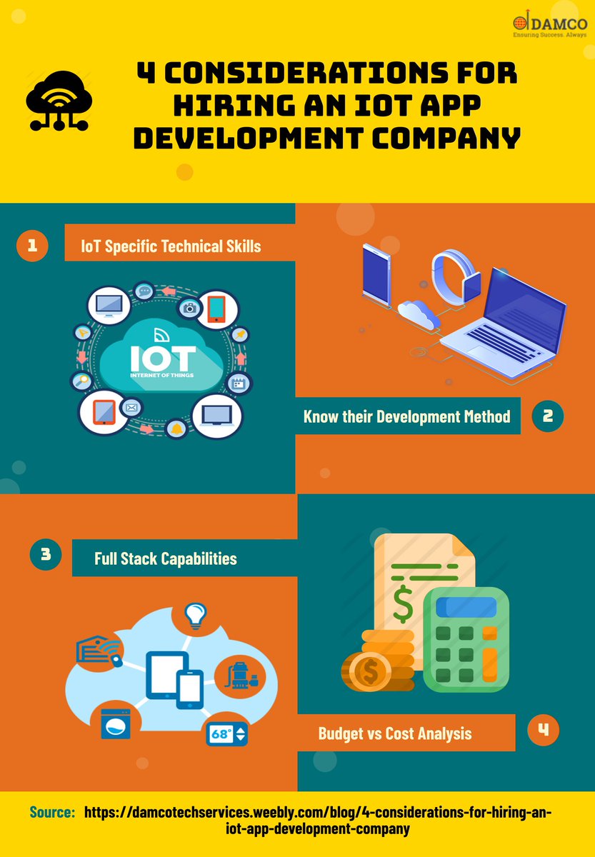 elenamia250's tweet image. 4 Considerations For Hiring an IoT App Development Company
#IoTapplicationdevelopment can result in developing full-proof, secure and robust #IoT #solutions. However, selecting a reliable partner is equally important as well.
Source URl- damcotechservices.weebly.com/blog/4-conside…