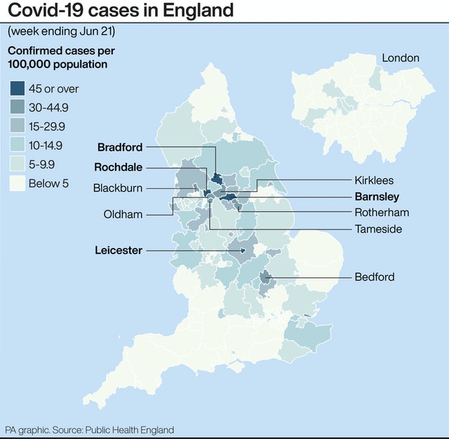 Areas of England with highest weekly rate of  #COVID__19 cases | 40 mins ago- The snapshot shows the rate of new cases in each area, based on tests that have been carried out in laboratories (‘pillar 1’) and in the wider community (‘pillar 2’). https://www.theargus.co.uk/news/national/18553537.areas-england-highest-weekly-rate-covid-19-cases/?ref=twtrec