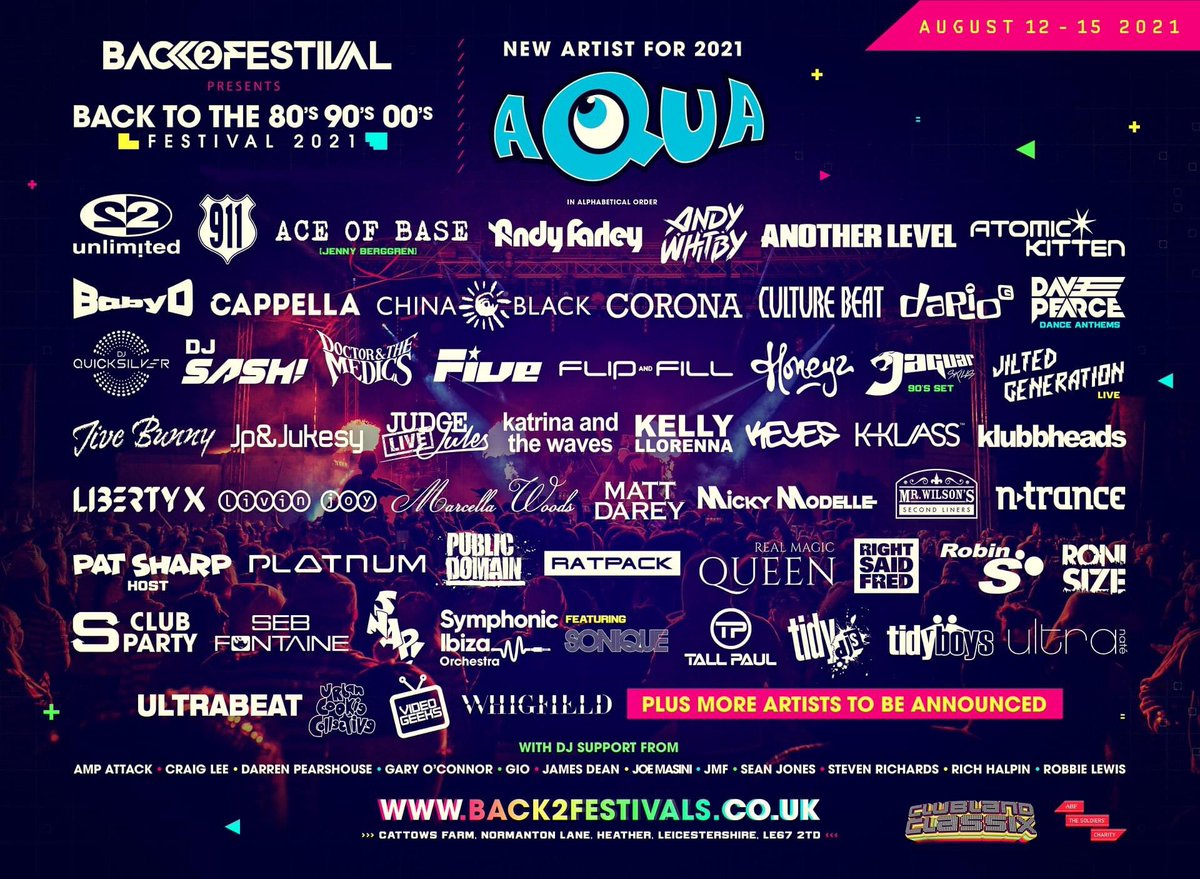 this years Back to the 80’s &amp; 90’s Festival has now been postponed to 2021. The new dates will be 12-15th August 2021. For more info, head to back2festivals.co.uk