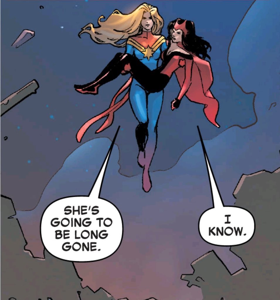  #CaptainMarvel and the  #ScarletWitch standing by each other - the thread!