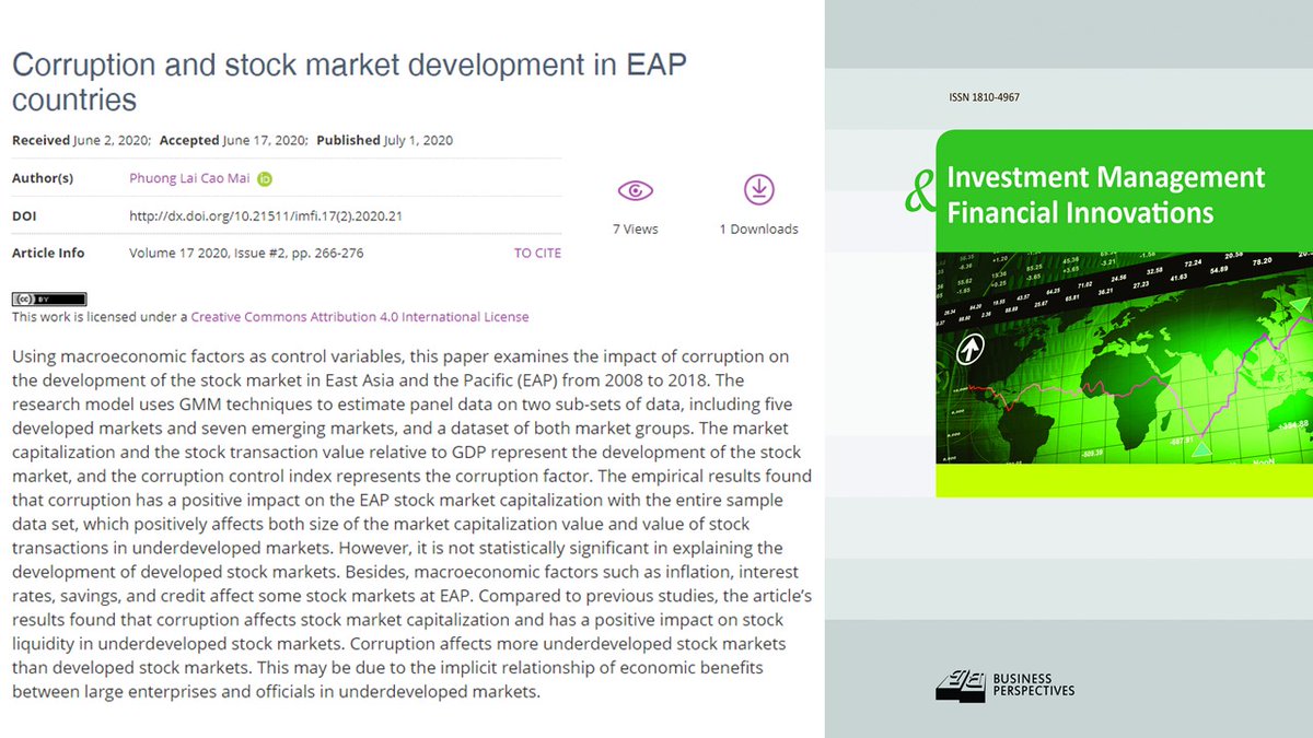 imfi_journal's tweet photo. ➡Corruption and stock market development in EAP countries
📥https://t.co/c0e64na6AA
👤 Phuong Lai Cao Mai
#Corruption #StockMarket #IMFI https://t.co/CWpONrLFKP